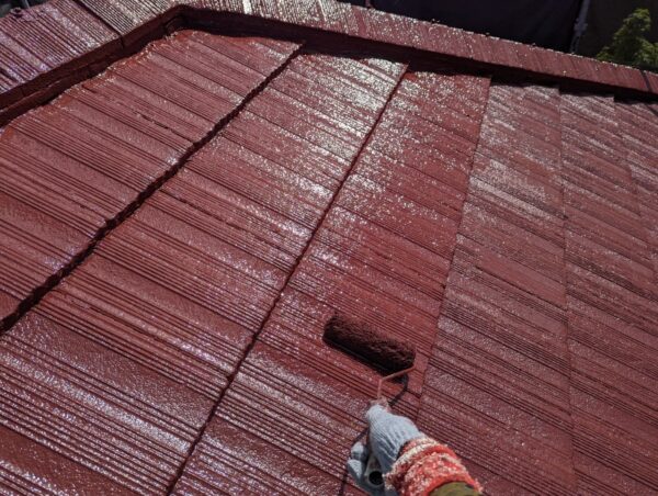 塗装中スレート屋根