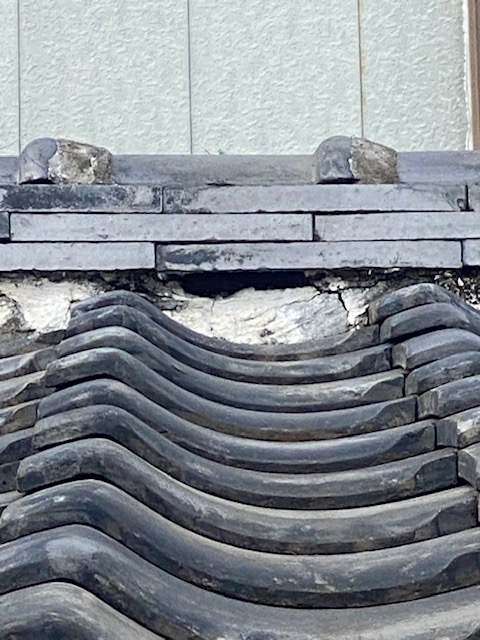 浜松市南区にて屋根修理〈瓦屋根漆喰補修〉 施工前