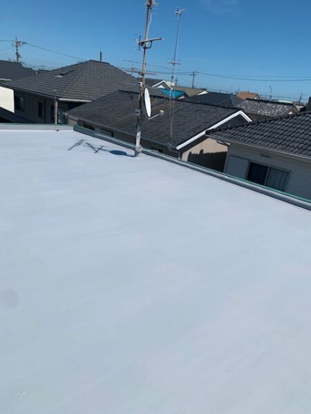 浜松市南区にて天井からの雨漏り修理〈屋上防水塗装〉 施工後
