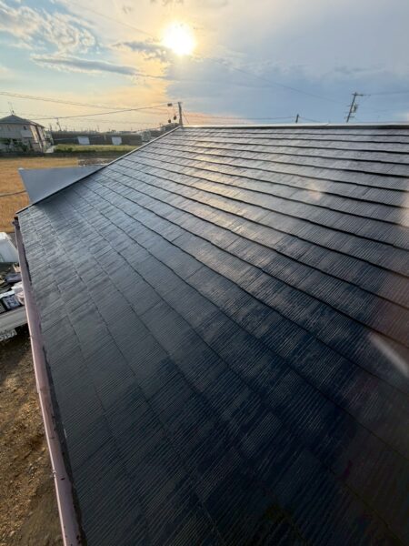 浜松市にて屋根メンテナンス〈スレート屋根の塗装工事〉 施工後